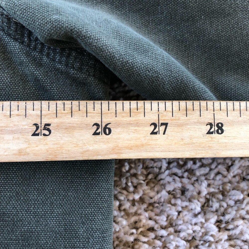Carhartt Olive Green Canvas Barn Coat with Brown Corduroy Collar - Picture 10 of 12